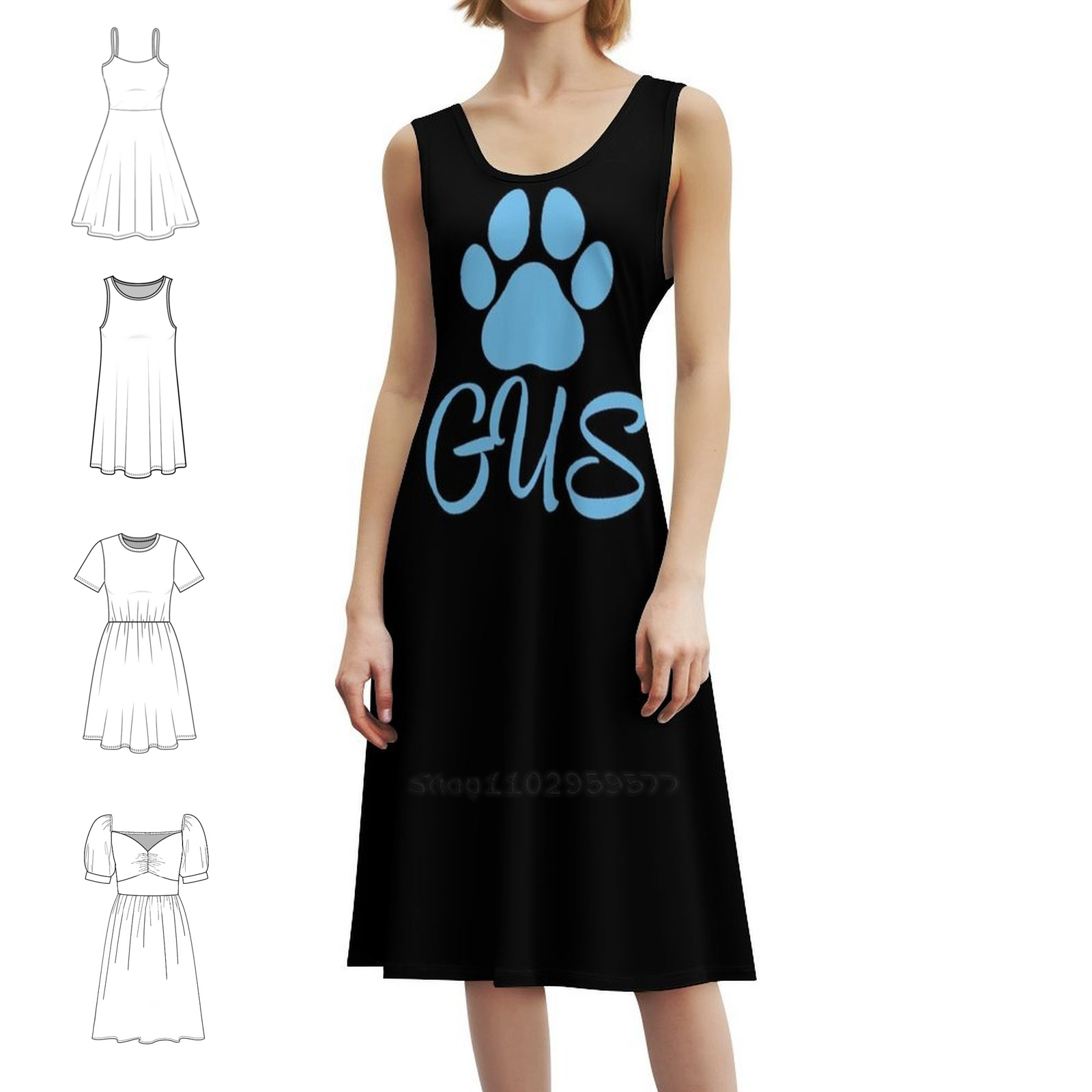 Women Fashion Dress Names - 블루 도그 네임 거스 보헤미안 시크