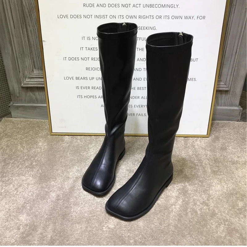 Women'S Fashion Knee High Boots - 스트리트 스타일 스트레치 여성 무릎 높은