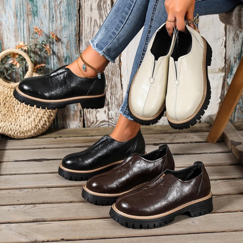 Women'S Fashion Shoes - 레트로 영국 스타일 여성화 봄 가을
