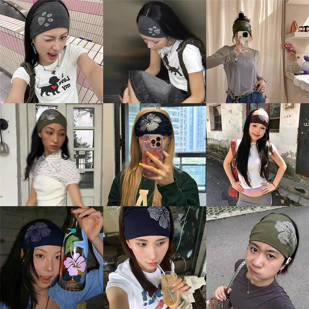 사진 촬영용 패션 와이드 라인스톤 헤어밴드, 신축성 있 - Women Fashion Photoshoot 리뷰 및 가격