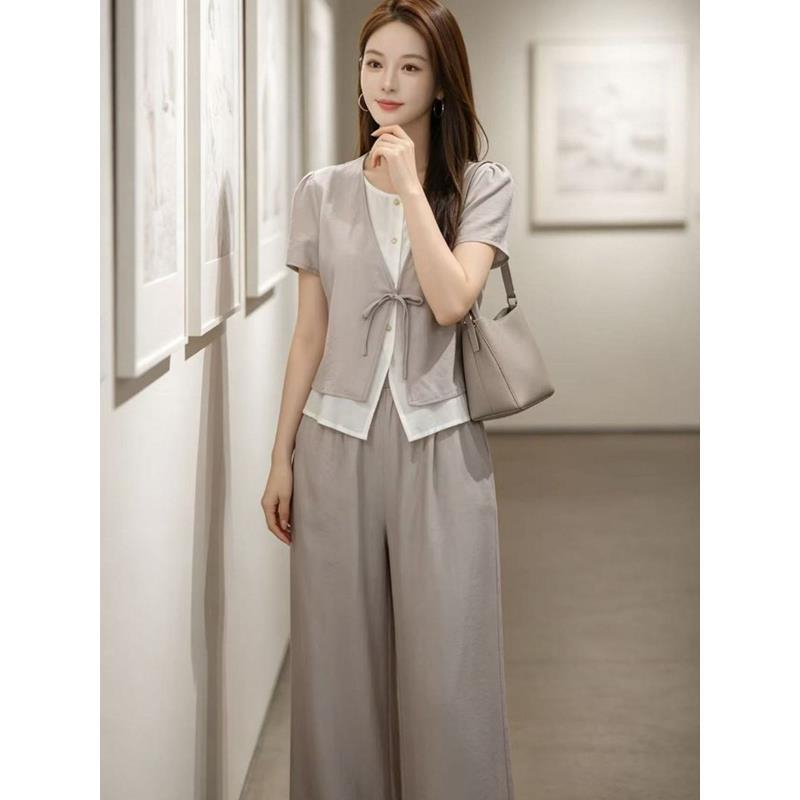 여성용 슬림핏 반팔 투피스 세트 캐주얼 에이징리스 와이 - Women Fashion Over The Years 리뷰 및 가격