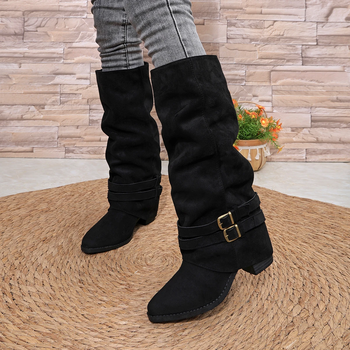 봄/가을 신상 레트로 스타일의 둥근 앞코 여성용 롱부츠 - Women'S Fashion Knee High Boots 리뷰 및 가격