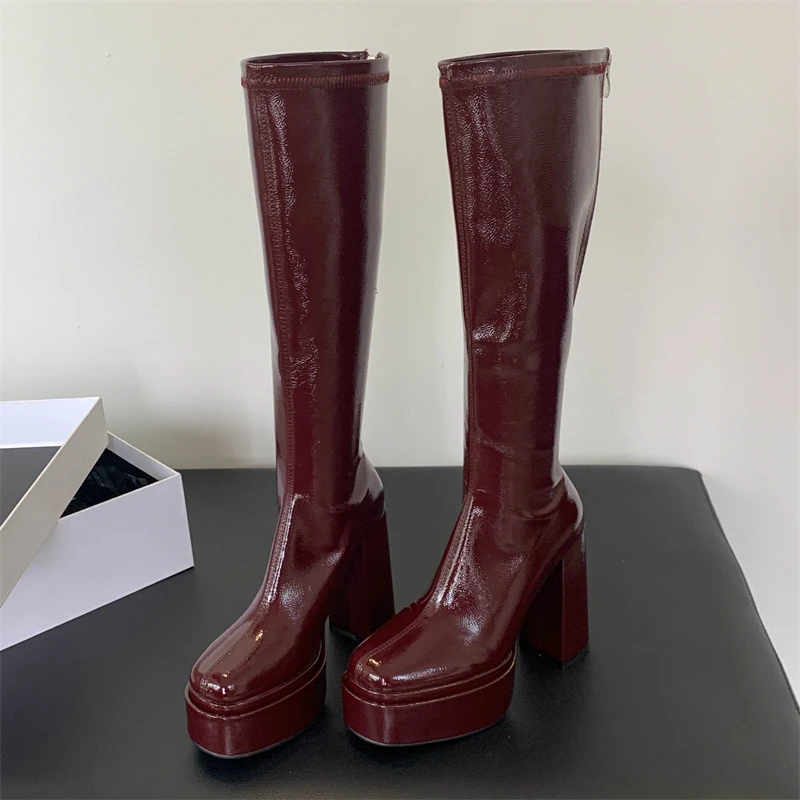 Eilyken 겨울 패션 라운드 발가락 여성 무릎 높이 - Women'S Fashion Knee High Boots 리뷰 및 가격