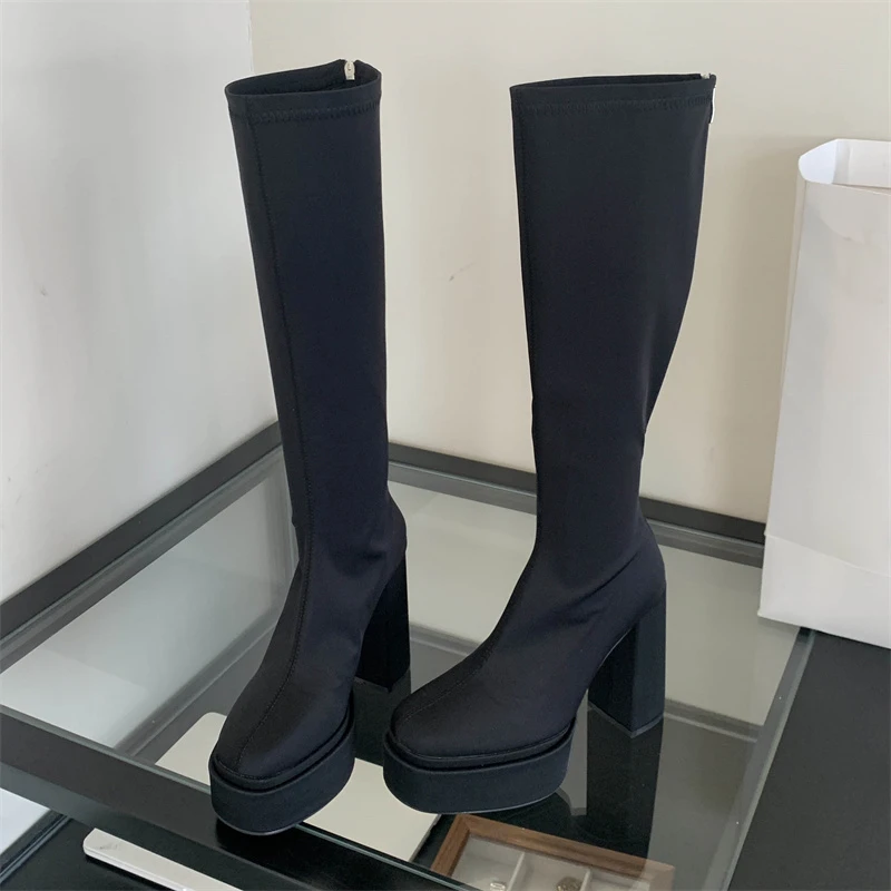 Eilyken 겨울 패션 라운드 발가락 여성 무릎 높이 - Women'S Fashion Knee High Boots 리뷰 및 가격