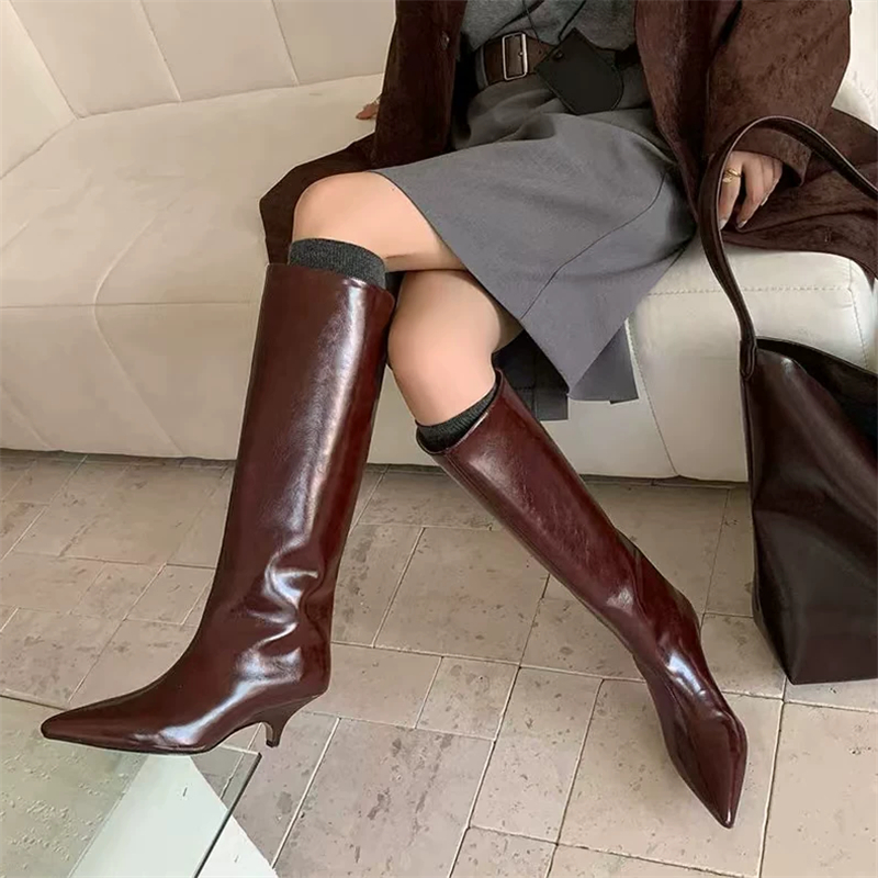 스트릿 스타일 새 겨울 패션 여성 니하이 부츠 포인티드 - Women'S Fashion Knee High Boots 리뷰 및 가격