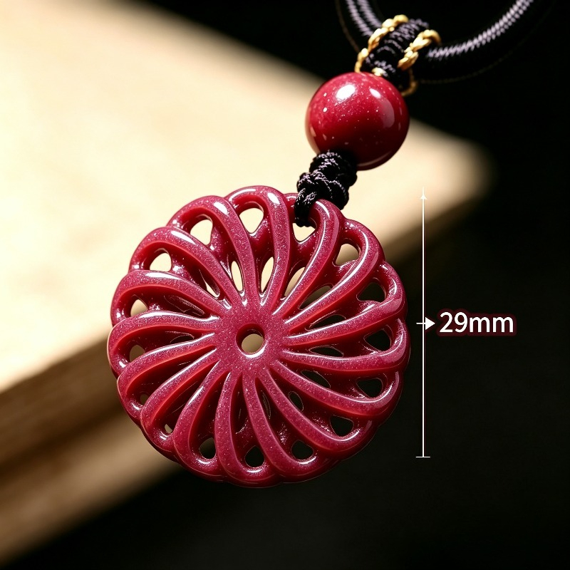 세련된 붉은색 주홍옥 풍차 펜던트 목걸이, 중국 수공예 - Women'S Fashion Jewellery 리뷰 및 가격