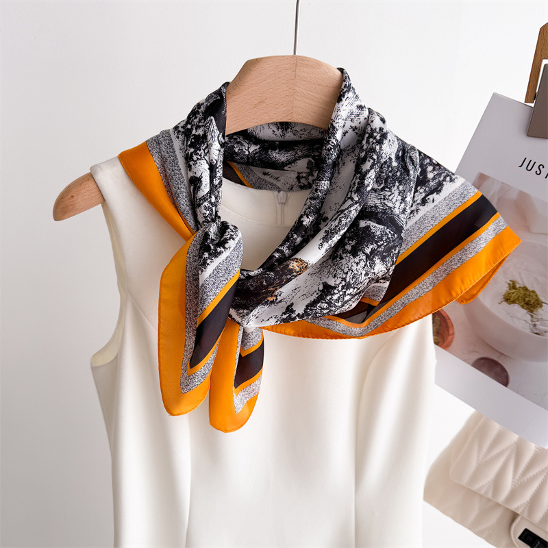 럭셔리 정글 인쇄 스카프 여성 실크 스카프 봄과 여름  - Women Fashion Necktie 리뷰 및 가격