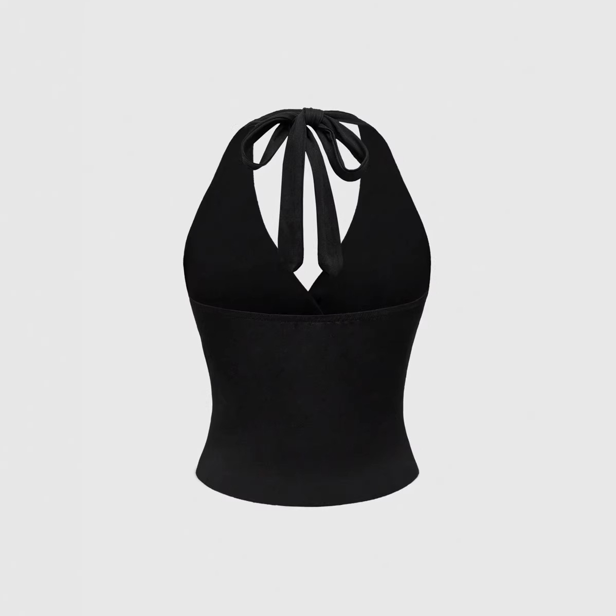 새로운 패션 홀터넥 탱크탑 섹시한 단색 슬림핏 민소매  - Women'S Fashion Vest Tops 리뷰 및 가격