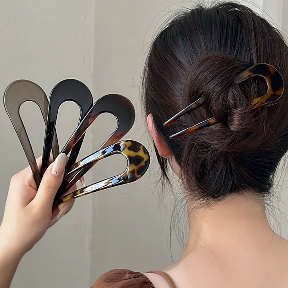 U자형 헤어 포크, 한국 스타일 헤어핀, 아크릴 헤어  - Women'S Fashion Korea 리뷰 및 가격