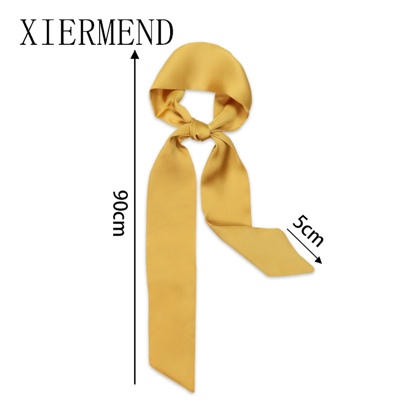 새로운 긴 가방 스카프 여성 헤어 밴드 레이디 액세서리 - Women Fashion Necktie 리뷰 및 가격